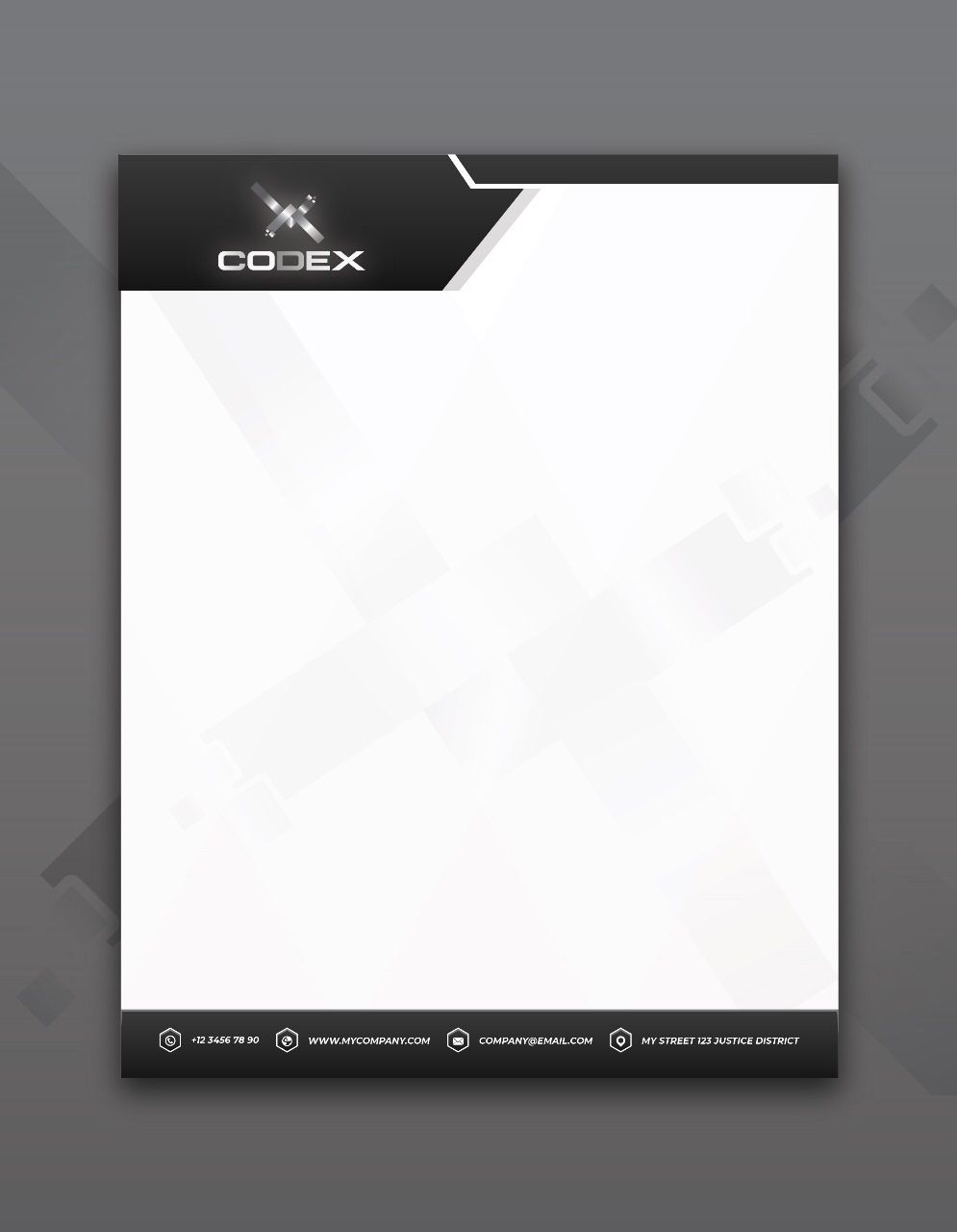 Corporate Branding 2 Codex Letterhead Design