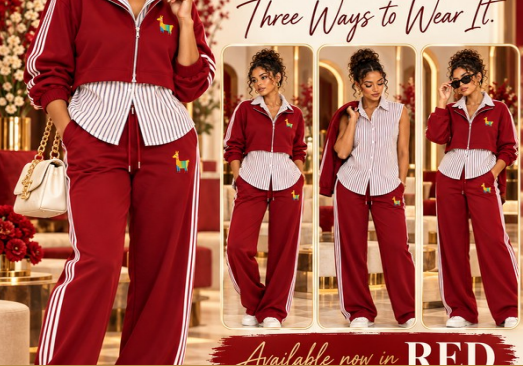 3-Piece Red Layered Track Set