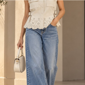 Soft Leather Eyelet Vest